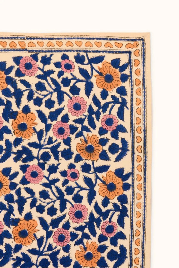 Foulard - Coeur Bleu royal Détail