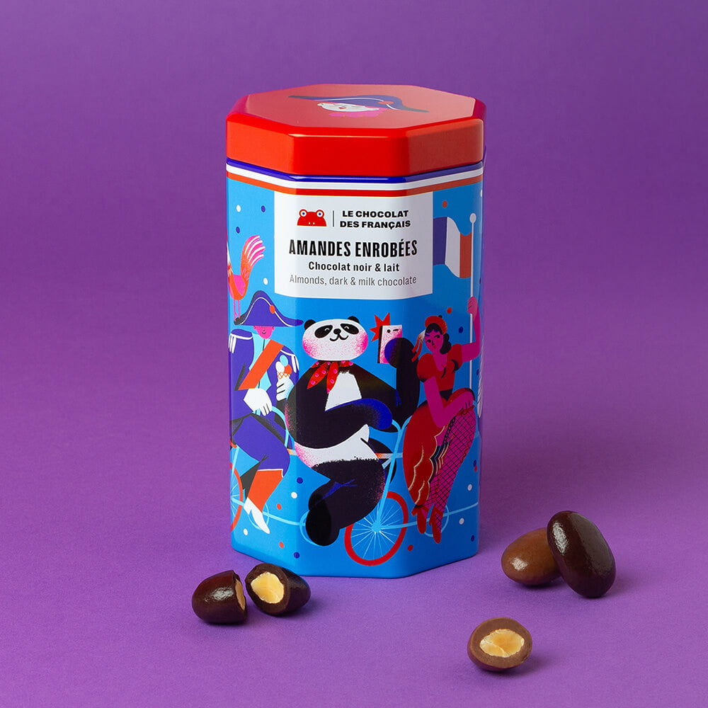 Amandes enrobées chocolat noir & lait Bio