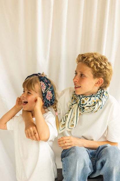 Foulard "Bird" sable Apache