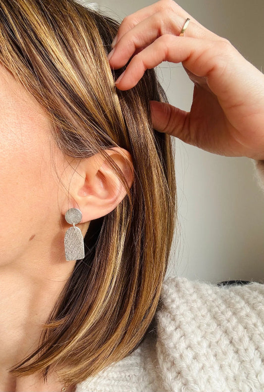 Boucles d'oreilles Nola argent massif Aora bijoux