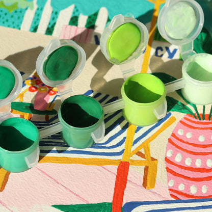 Coffret peinture au numéro - The Motel Pool par Jessica Smith