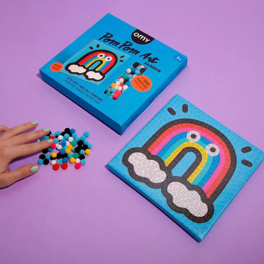 rainbow - pom pom art