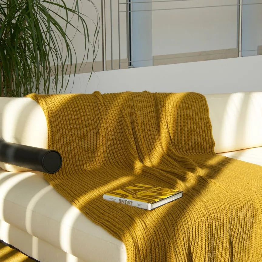 Plaid Cannes Grosses mailles - Soleil déco
