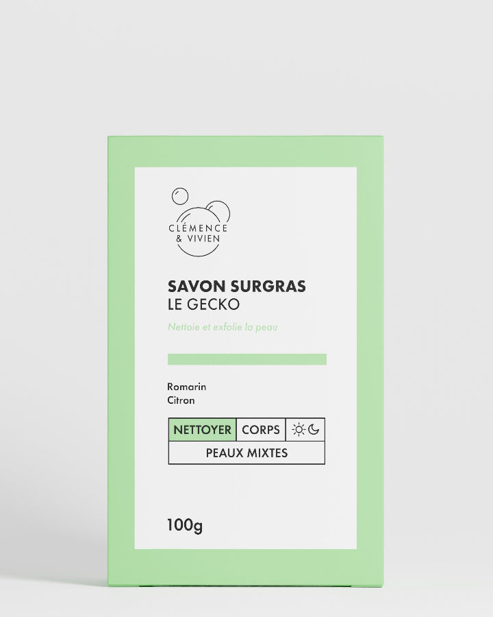 Savon Bio saponifié à froid le Gecko Clémence & Vivien packaging