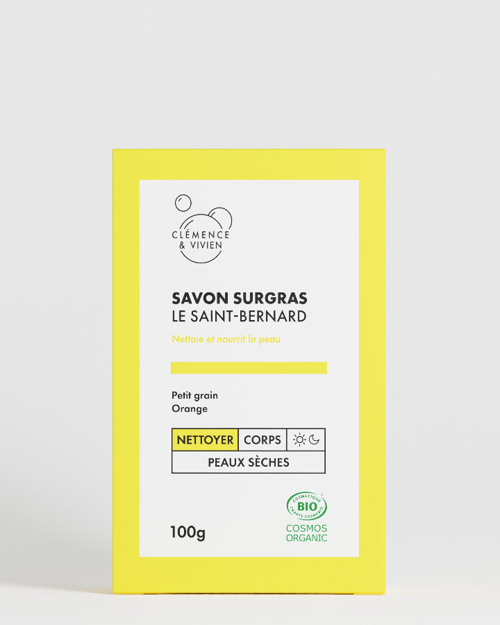 Savon Bio saponifié à froid Le Saint Bernard Clémence & Vivien packaging