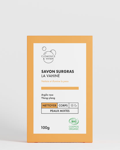 Savon Bio saponifié à froid Le Vahiné Clémence & Vivien packaging