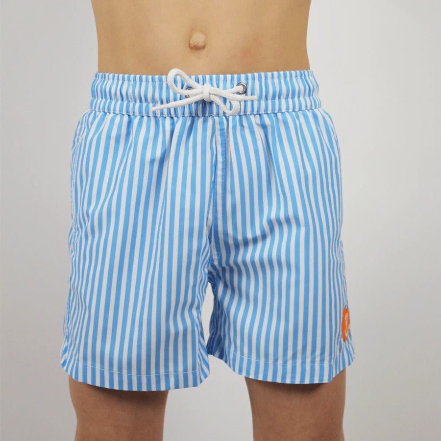 Short-de-bain-enfant-raye-bleu-blanc-broderie-etoile-de-mer-face