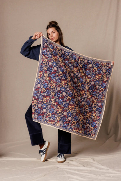 Foulard - September Indigo grand format apaches