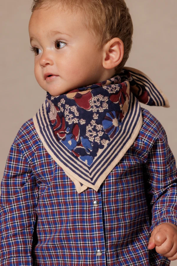 Foulard - September Indigo porté