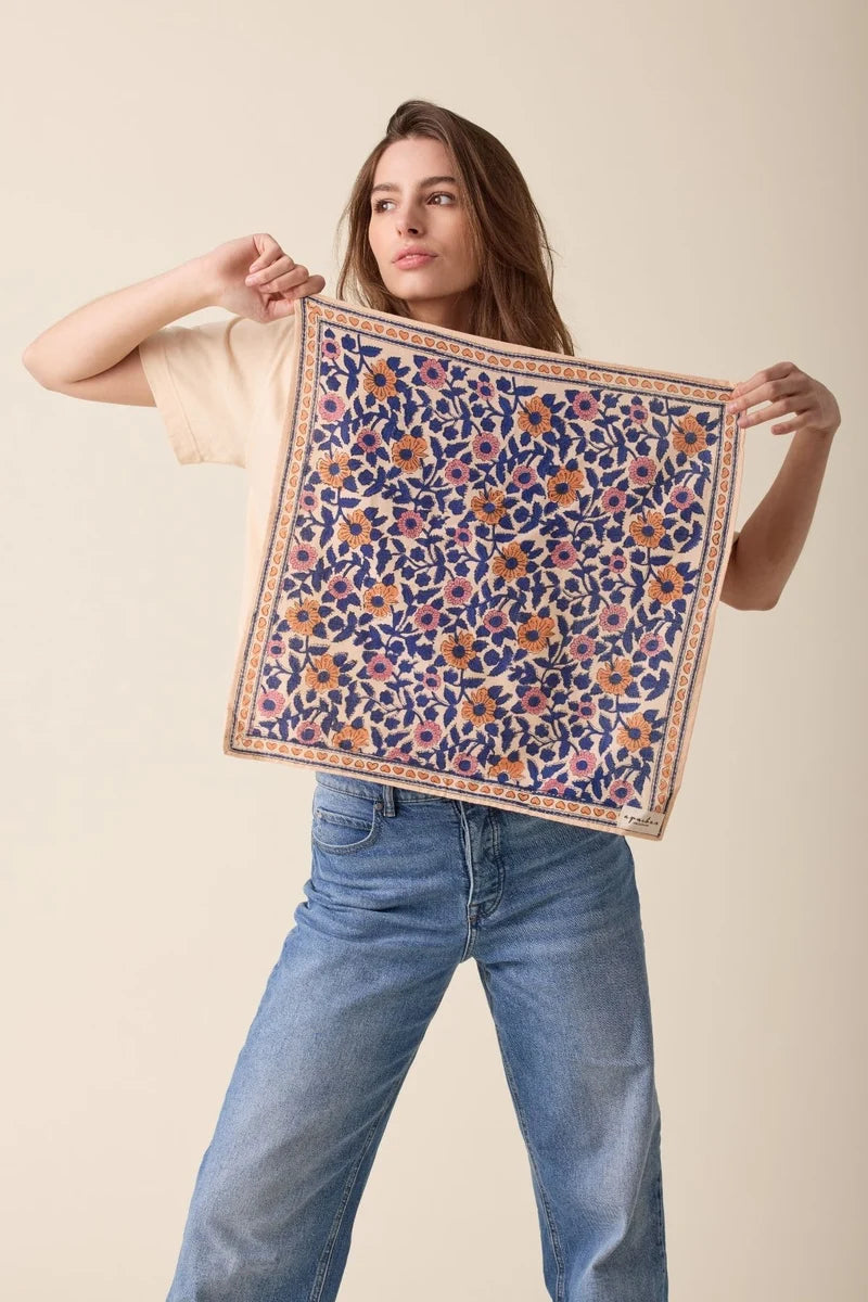 Foulard - Coeur Bleu royal apaches