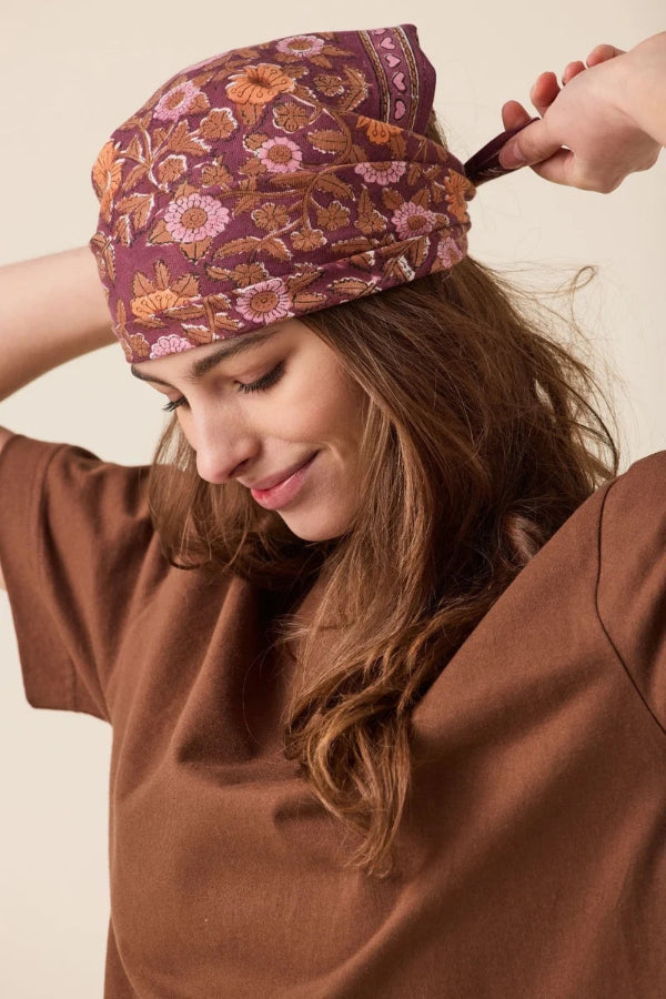 Foulard - Coeur Truffe porté en bandana