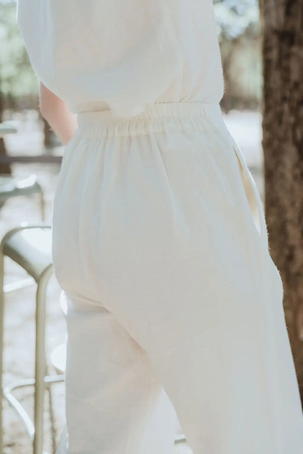 arrière du pantalon positano blanc sevenlie