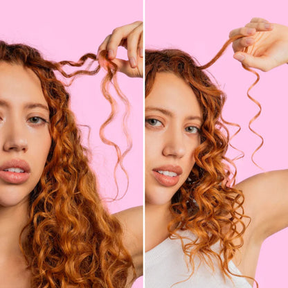 résultat avant après du shampoing activateur de boucles q+a
