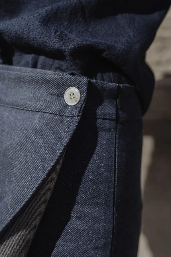 bouton skort croisette denim sevenlie