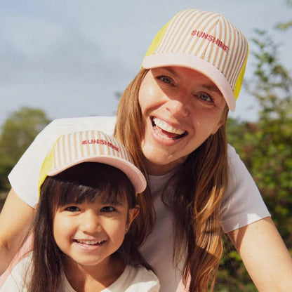 casquette sunshine rayée chamaye parent enfant