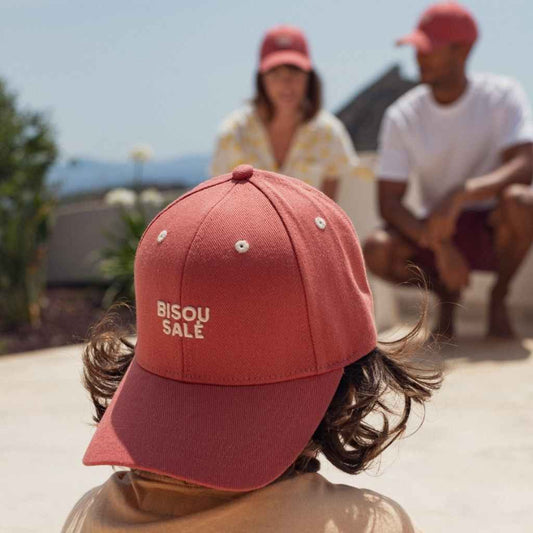 casquette enfant terracotta bisou salé