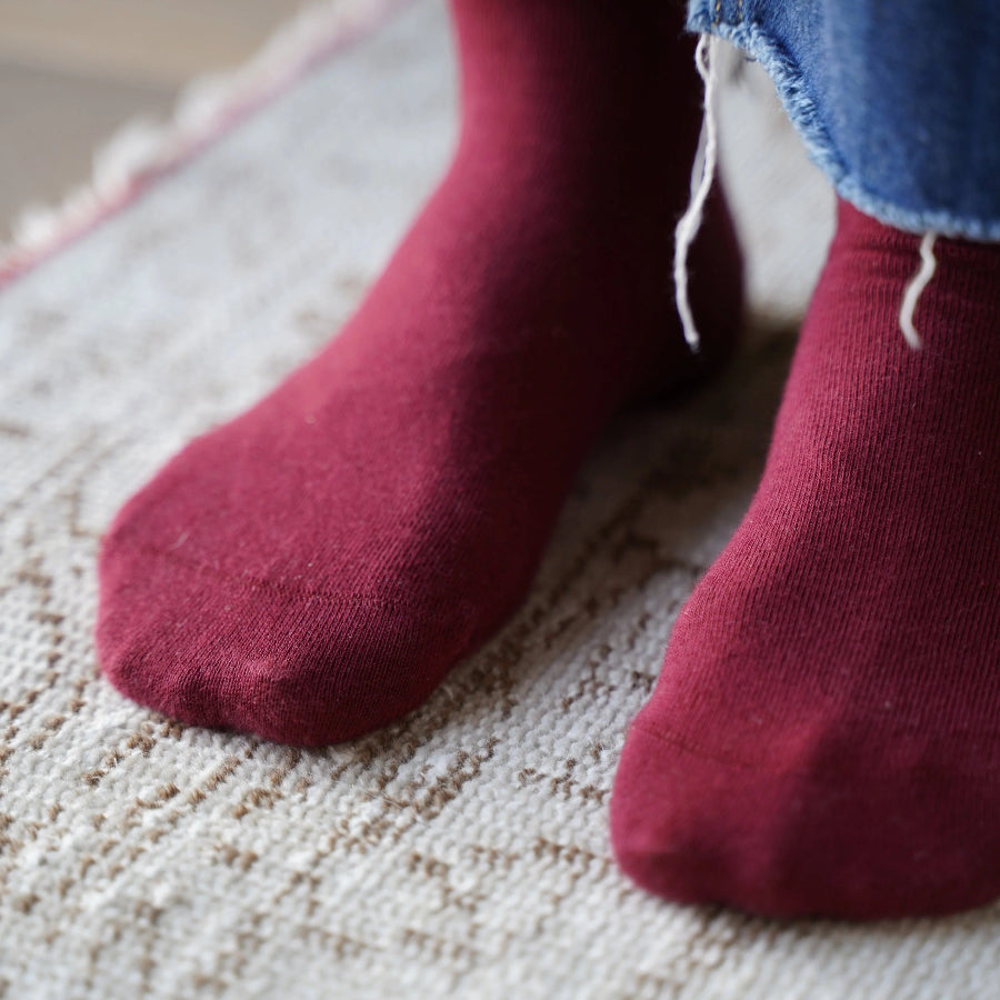chaussettes coton klue bordeaux