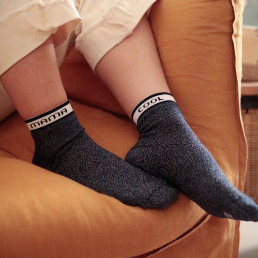 chaussettes à paillettes mama cool