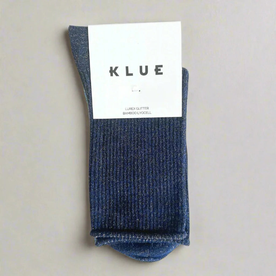 chaussettes pailletées marine