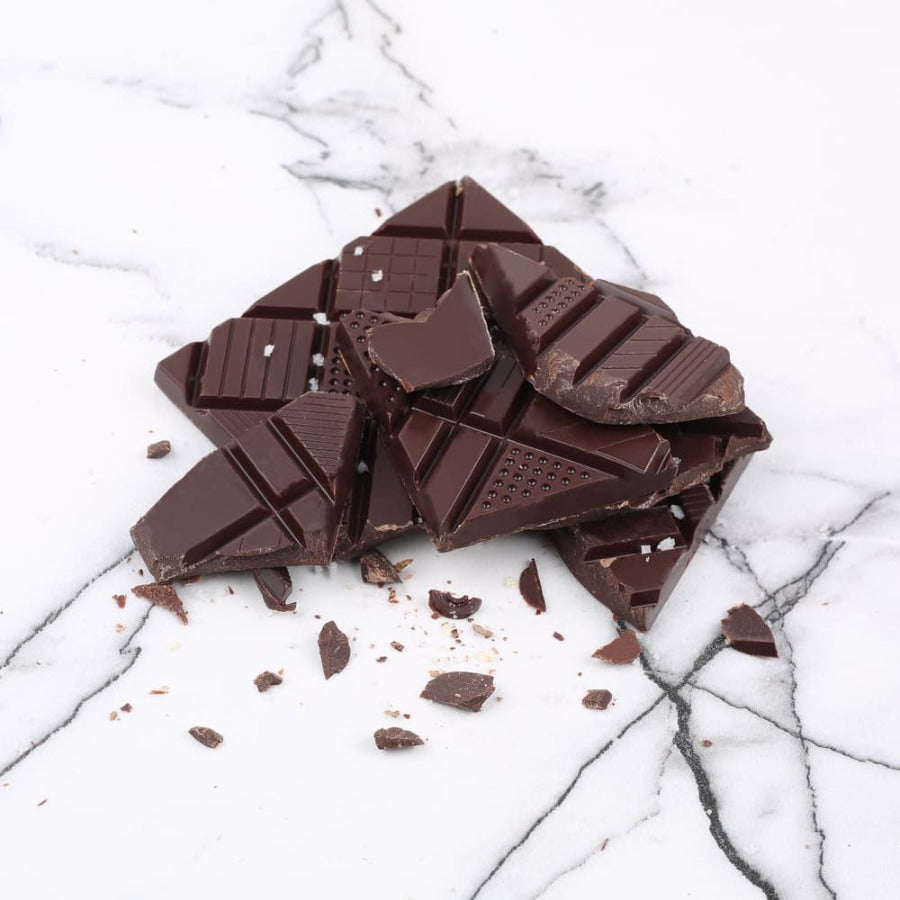 Tablette de chocolat noir Bio et sel de Camargue