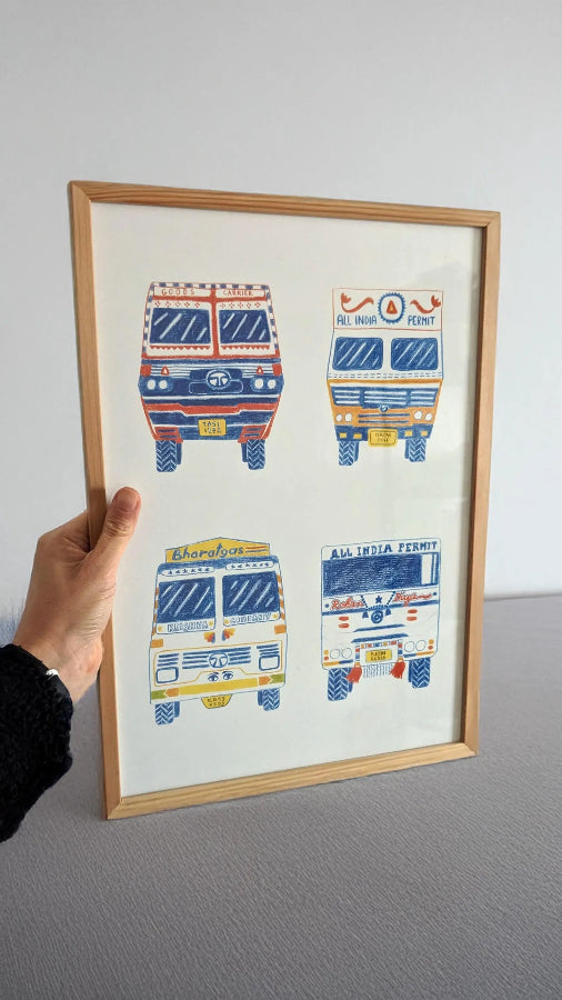illustration camion encadrée