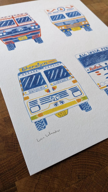 Affiche illustration camion 