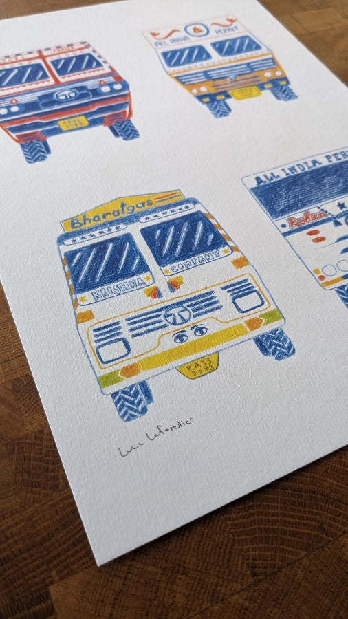Affiche illustration camion 