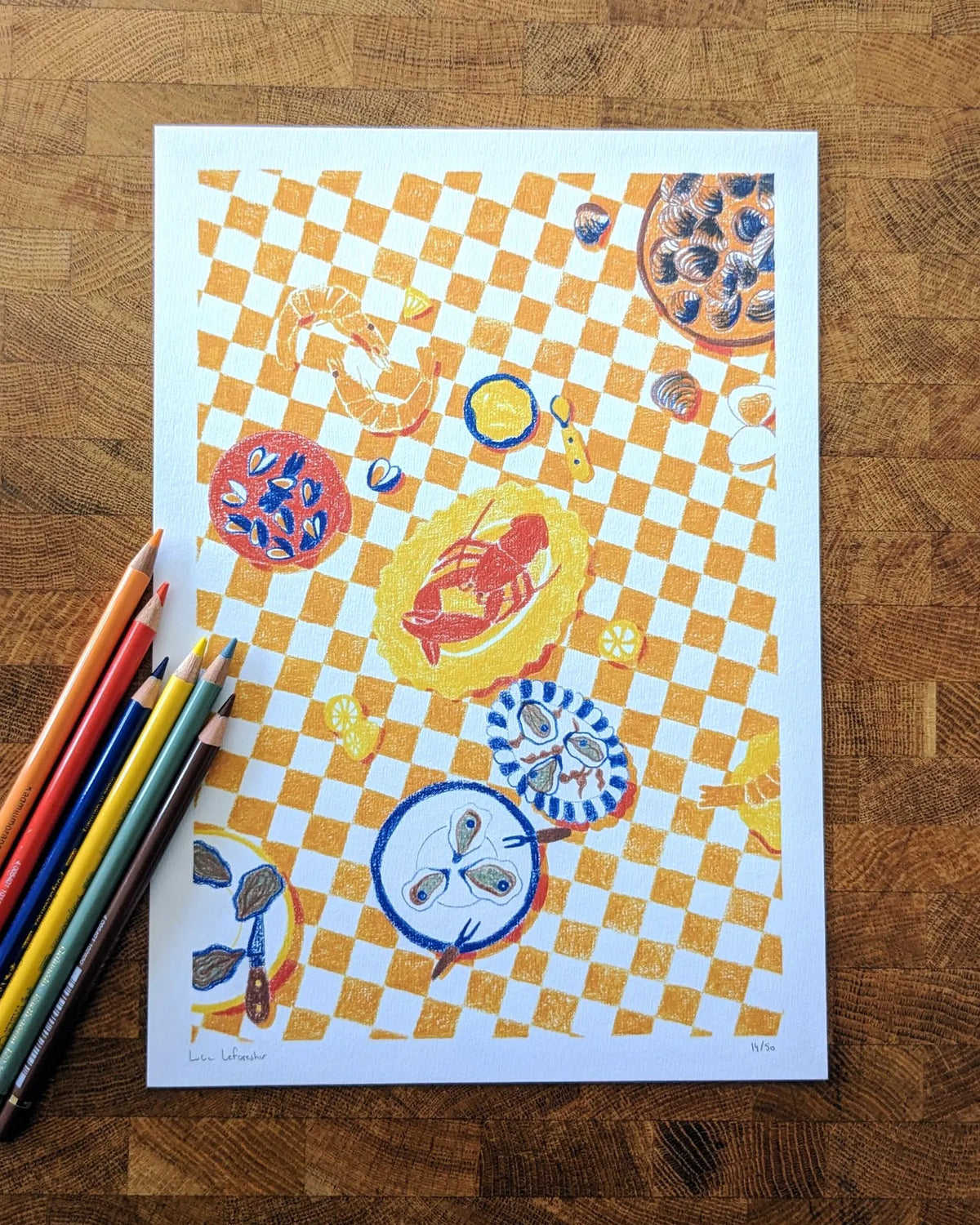 Carte/Affiche - Fruits de mer