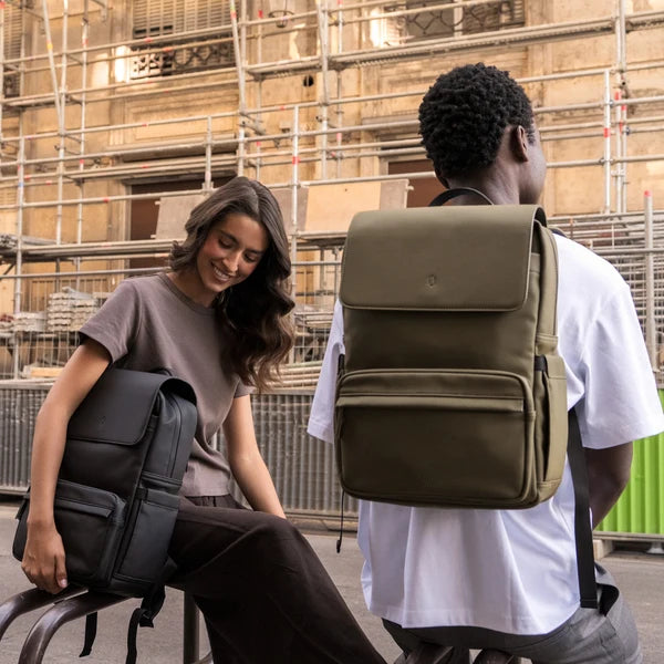 Sac à dos imperméable kaki et noir