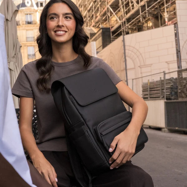 Sac à dos imperméable noir de face mixte