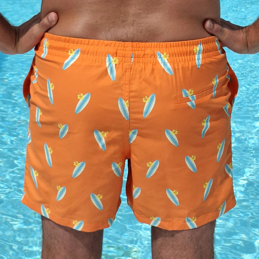 maillot-de-bain-homme-recycle-orange-motif-surf-dos