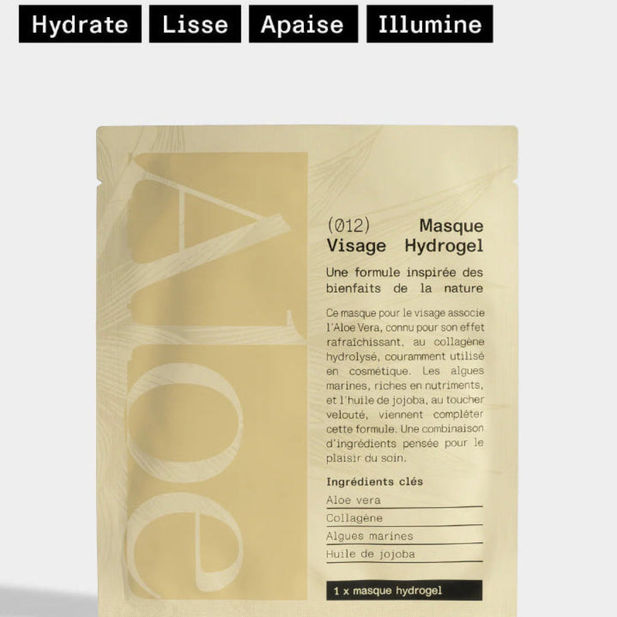 masque hydrogel visage aloe paris