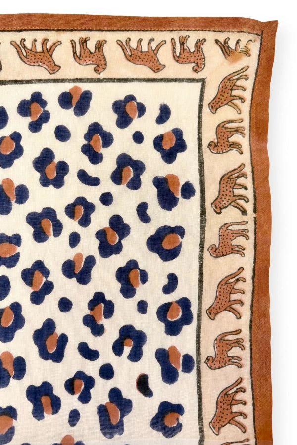 motif foulard apaches léopard rust