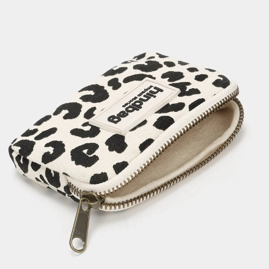 porte monnaie lili hindbag léopard écru