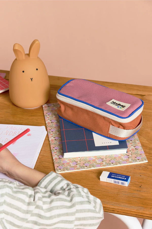 grande trousse scolaire rose hindbag