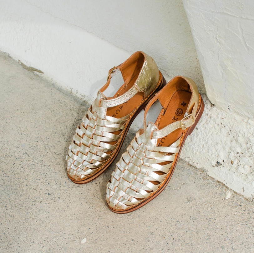 Medusa champagne chaussures mapache