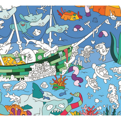 Poster géant à colorier Ocean OMY